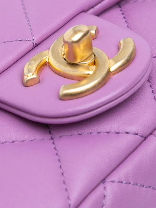 CHANEL Pre-Owned 2021-2024 ミニ マトラッセ ラムスキン ファンキー