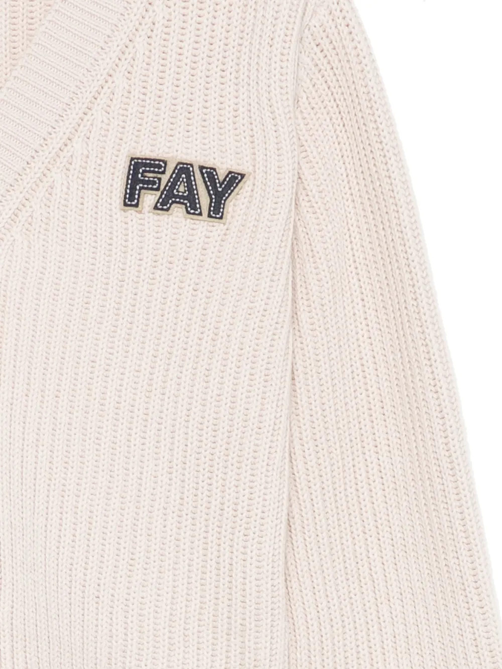 Fay Kids Vest met logopatch Beige