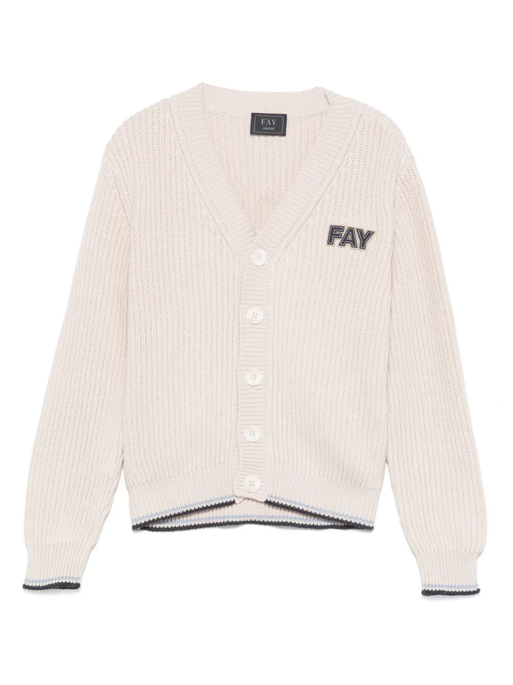 Fay Kids Vest met logopatch Beige