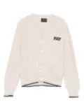 Fay Kids logo-patch cardigan - Neutrals