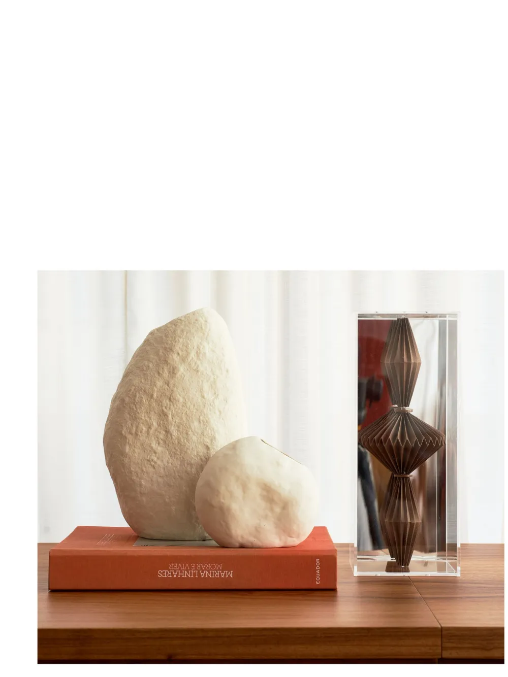 By Gabs Double Triballoon Joia Sculpture In Brown