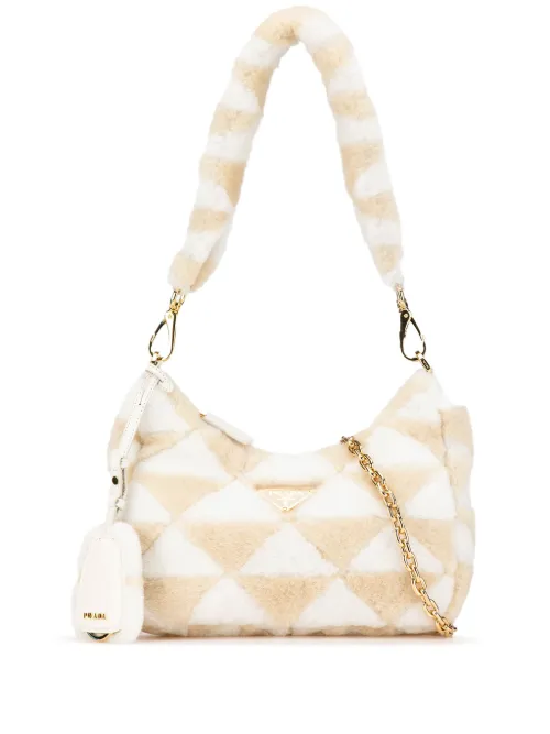 Mini sac à bandoulière Symbole Re-Edition en peau lainée (2013-2024) - Prada Pre-Owned - Modalova