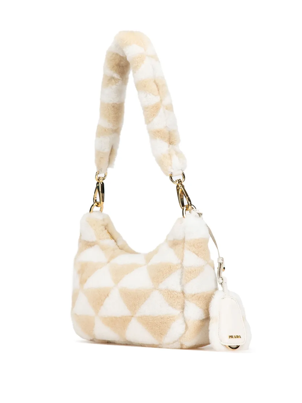 Prada Pre-Owned 2013-2024 Mini Shearling Symbole Re-Edition satchel | Bags | Image 2