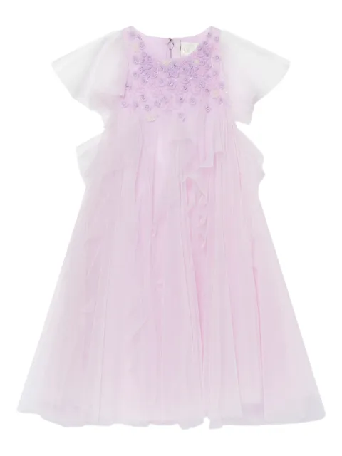 MAISON AVA floral-embroidered dress