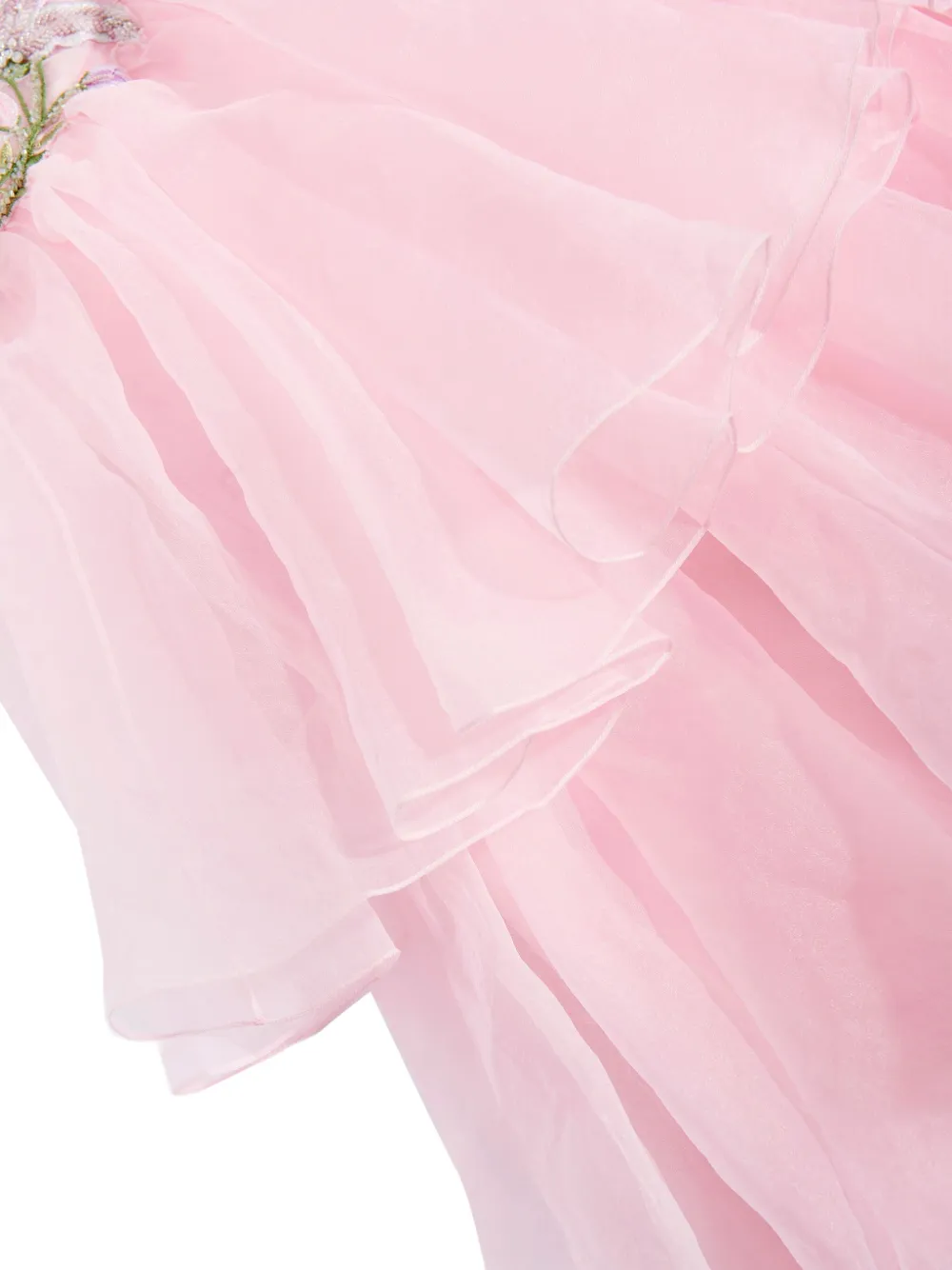 MAISON AVA Jurk met geborduurde bloemen Roze