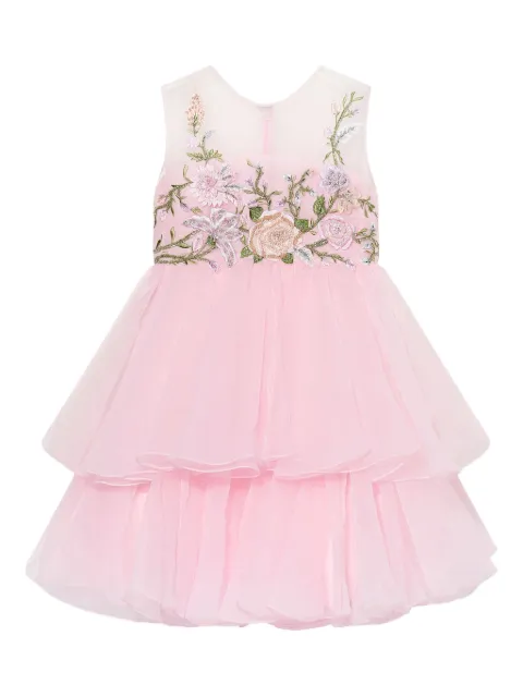 MAISON AVA floral-embroidered dress