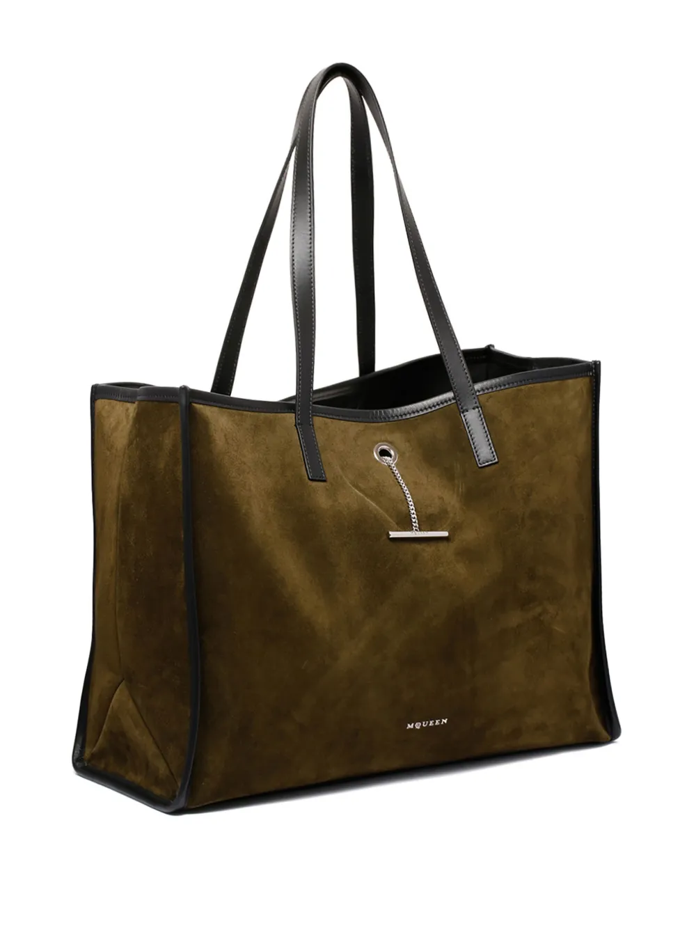Alexander McQueen T-bar shopper met hanger Groen