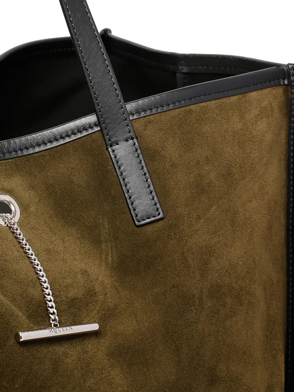 Alexander McQueen T-bar shopper met hanger Groen