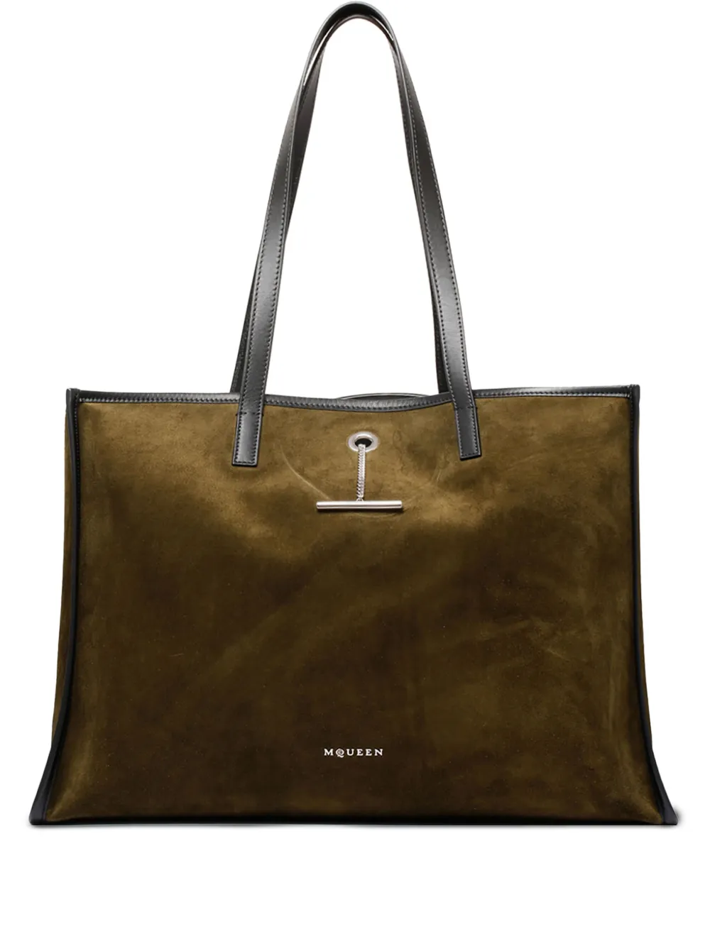Alexander McQueen tote con dije T-bar | verde | Image 1