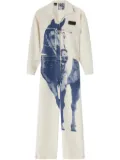 PINKO x Patrick McDowell horse-print jumpsuit - White