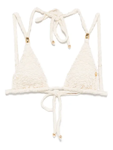 PatBO top de bikini con papillón en jacquard