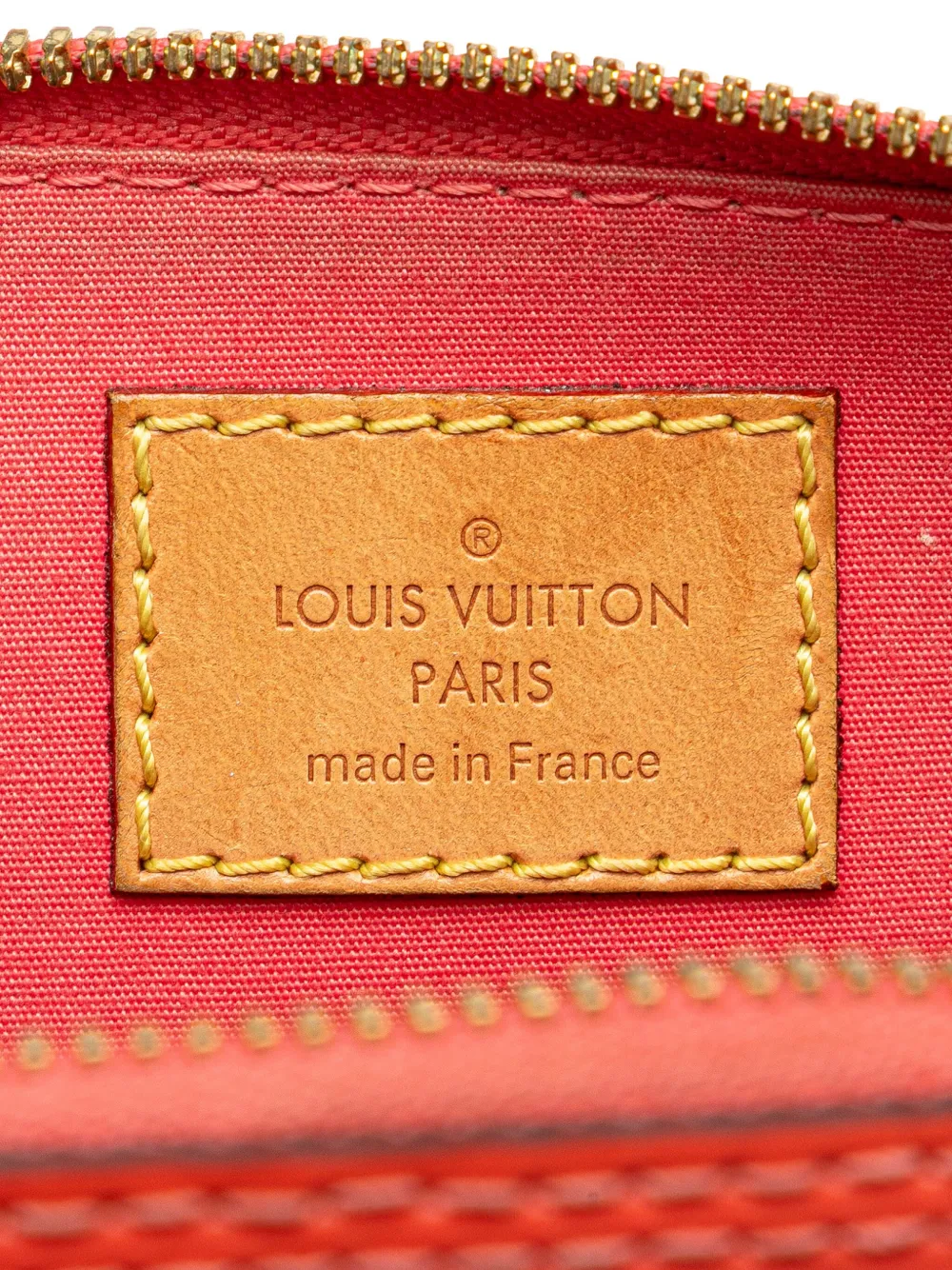 Pre-owned Louis Vuitton 2015 Monogram Vernis Alma Bb Satchel In 橘色