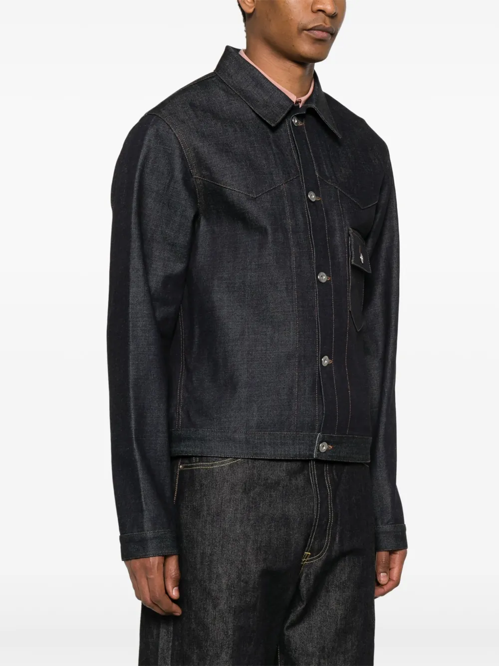 Jil Sander Denim jack Blauw