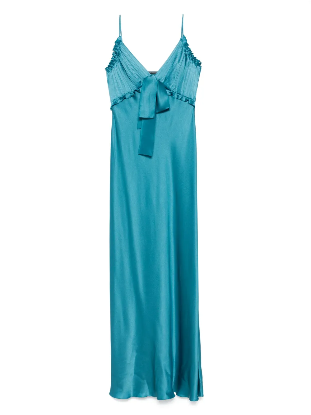 Alberta Ferretti satin maxi dress | Blue | Image 1