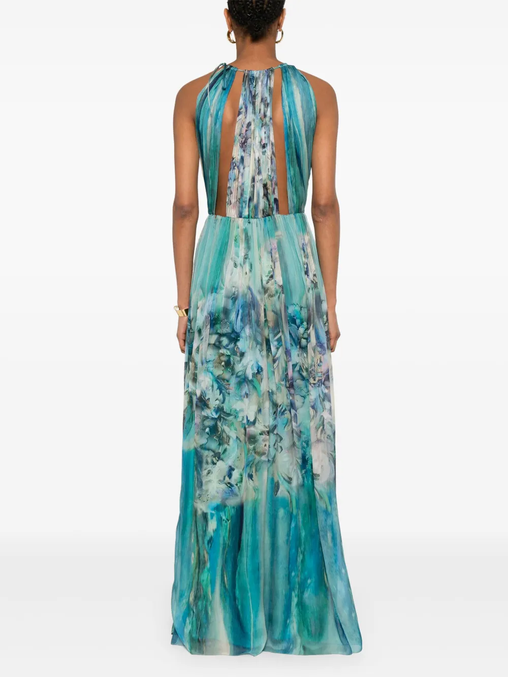 Alberta Ferretti Zijden avondjurk Blauw