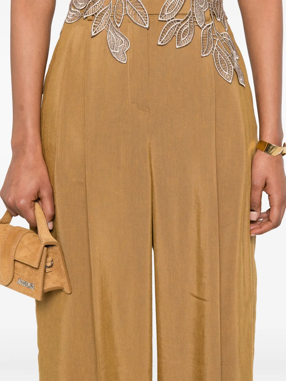 Alberta Ferretti Palazzo broek Bruin