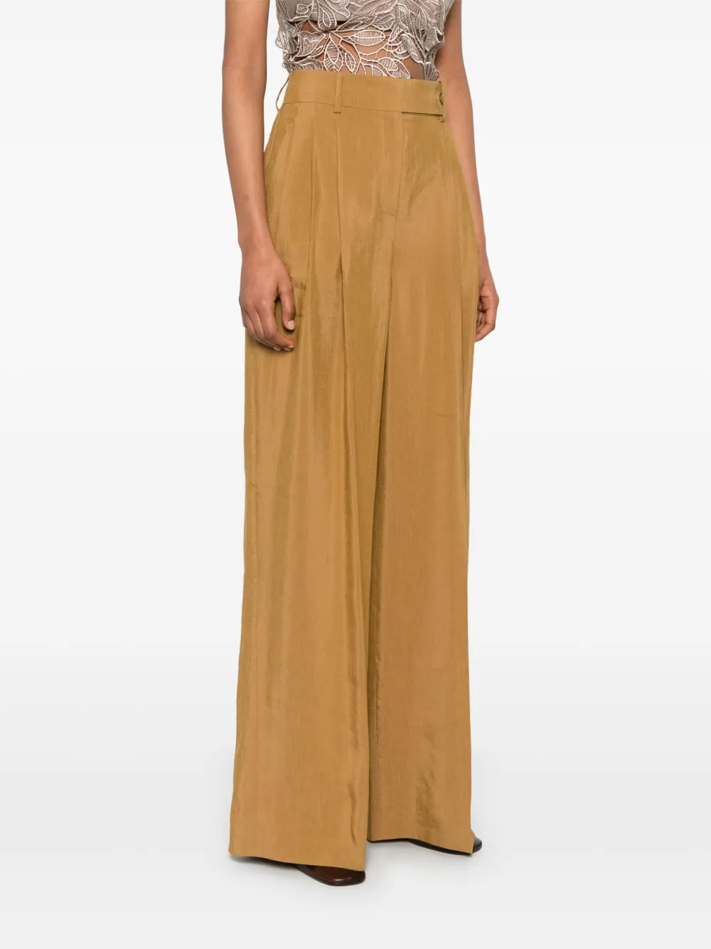 Alberta Ferretti Palazzo broek Bruin