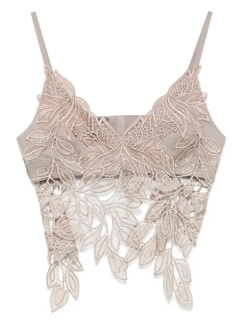 Alberta Ferretti foliage macramé top