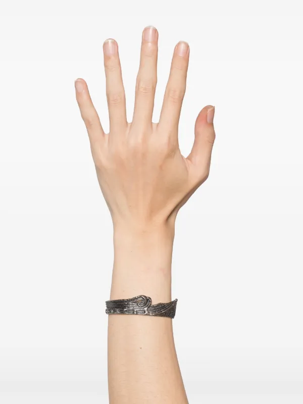 Julius Carved vintage-effect Bracelets | Silver | FARFETCH BH