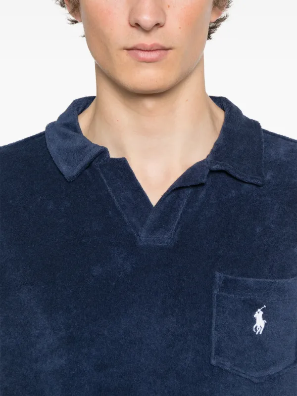 Polo Ralph Lauren terry-cloth T-shirt | Blue | FARFETCH
