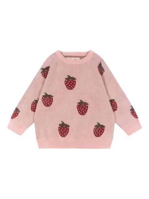 Konges Sløjd suéter con fresas estampadas