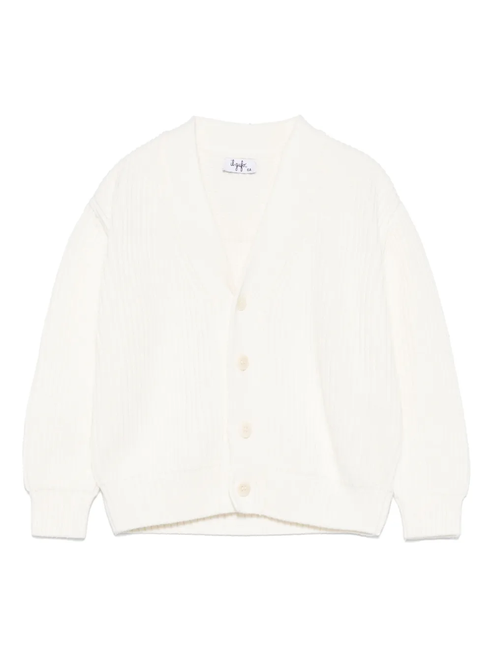 Il Gufo ribbed cardigan - Bianco