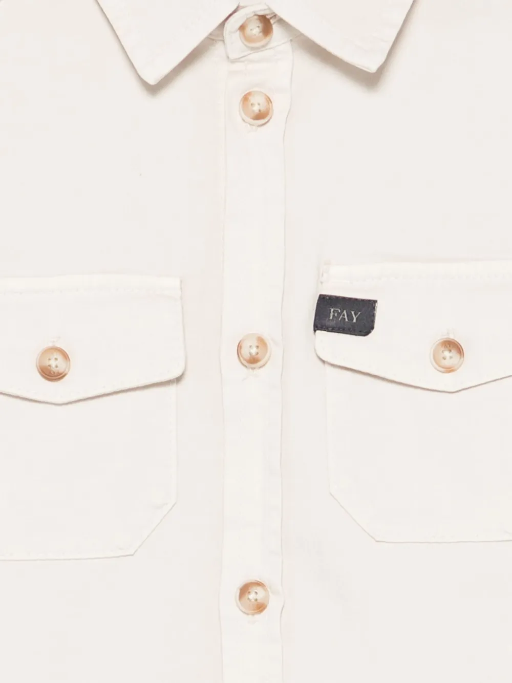Fay Kids Popeline shirt Beige