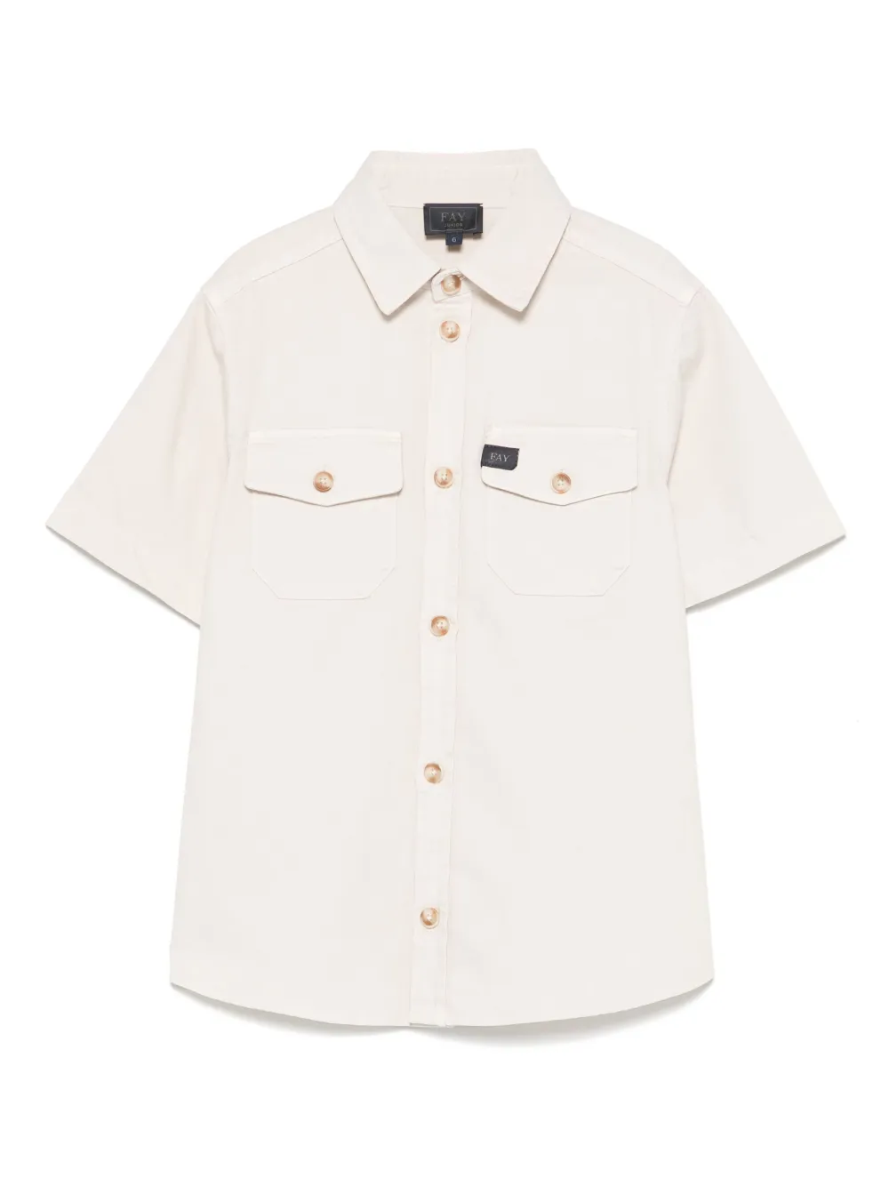 Fay Kids Popeline shirt Beige