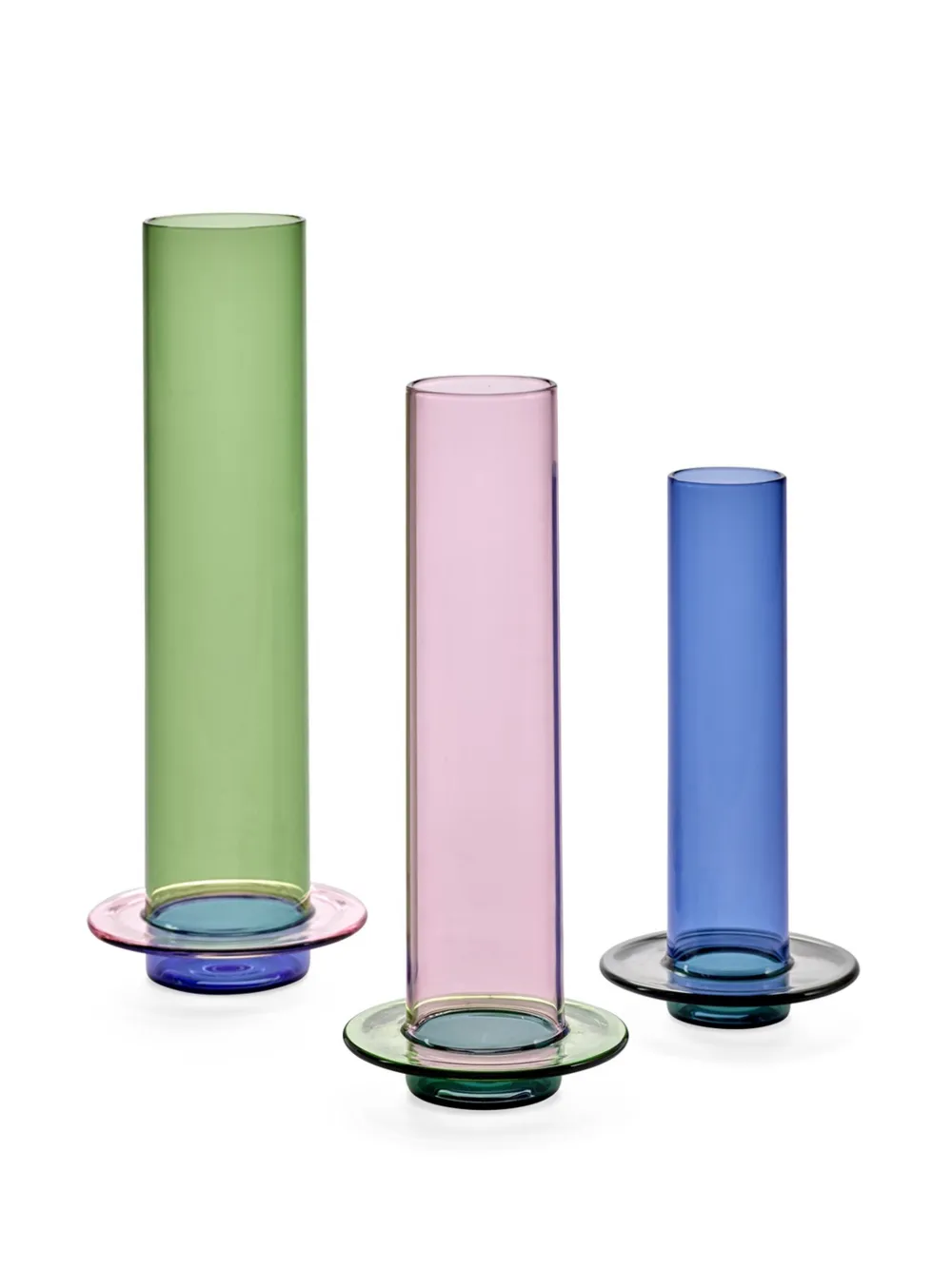 Serax Medium Mix Glass Towers Vase In Pink