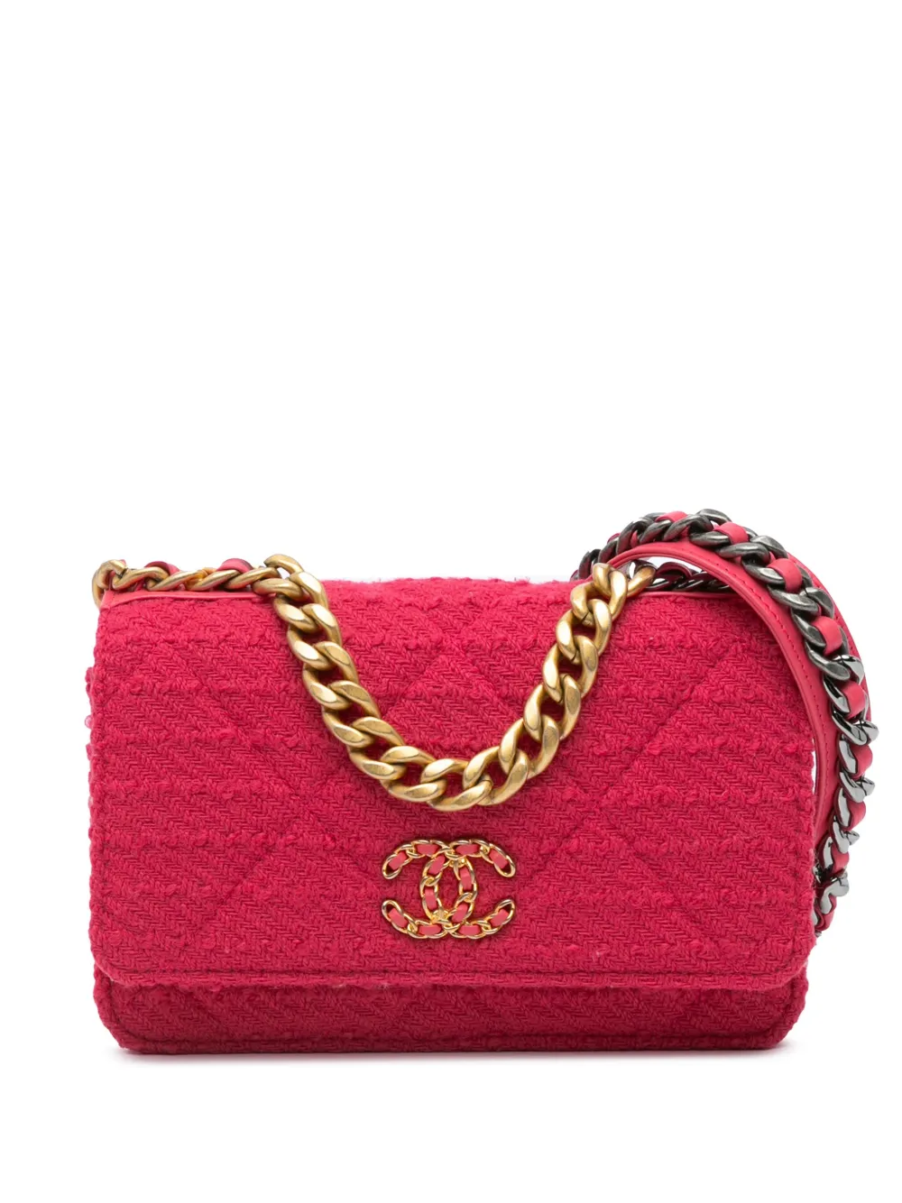 CHANEL Pre-Owned sac à bandoulière Tweed 19 Wallet On Chain (2020) | rose | Image 1