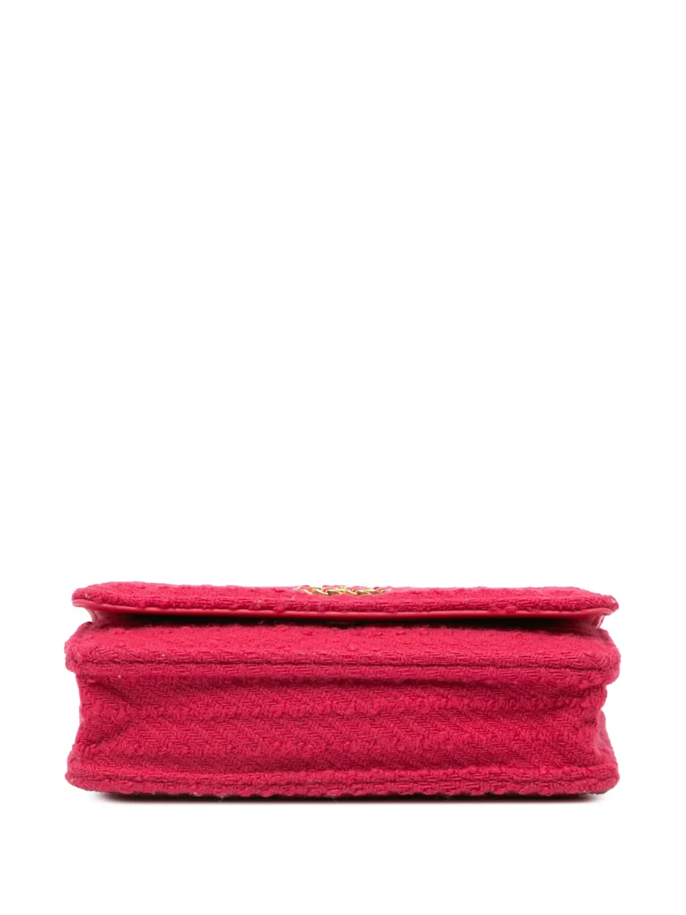 Pre-owned Chanel 2020 Tweed 19 Wallet On Chain Satchel In Pink