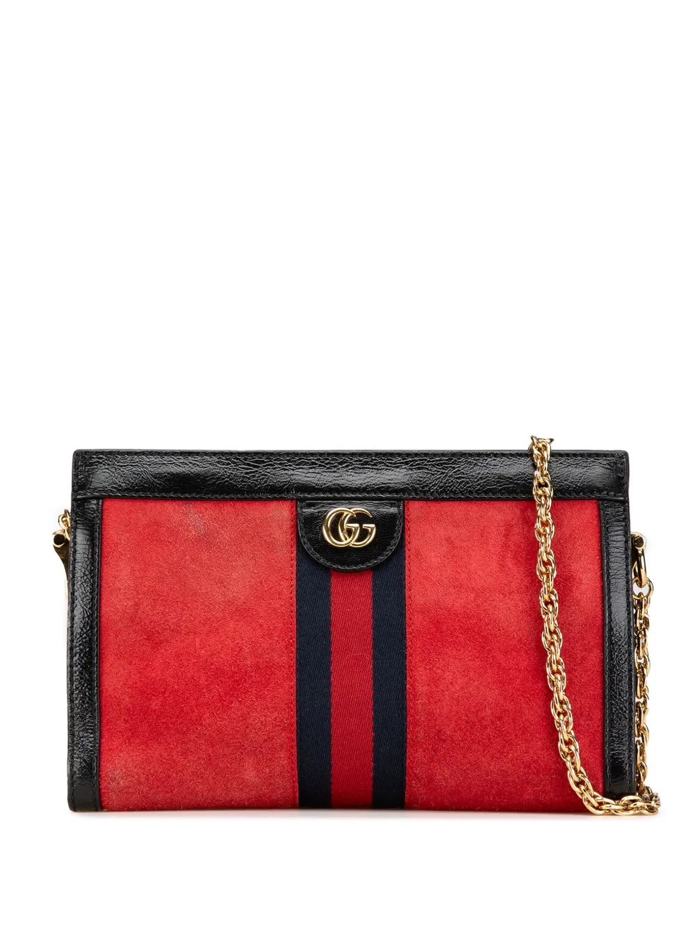 Gucci Pre-Owned 2016-present Small Suede Ophidia Chain crossbody bag - Rosso