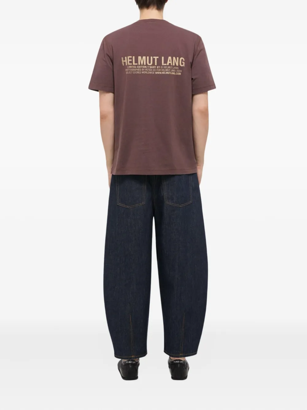 Helmut Lang Ansichtkaart T-shirt Bruin