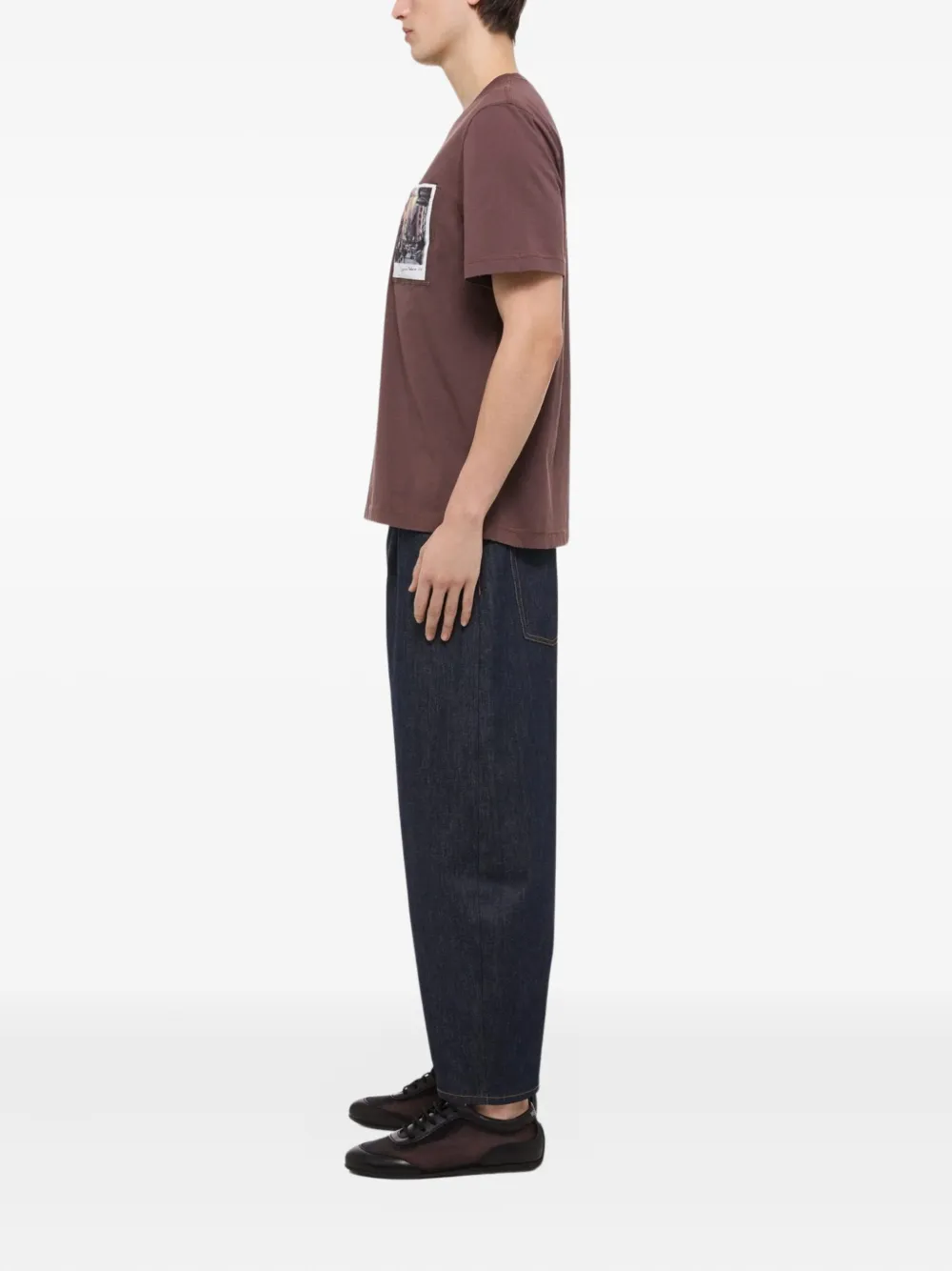 Helmut Lang Ansichtkaart T-shirt Bruin
