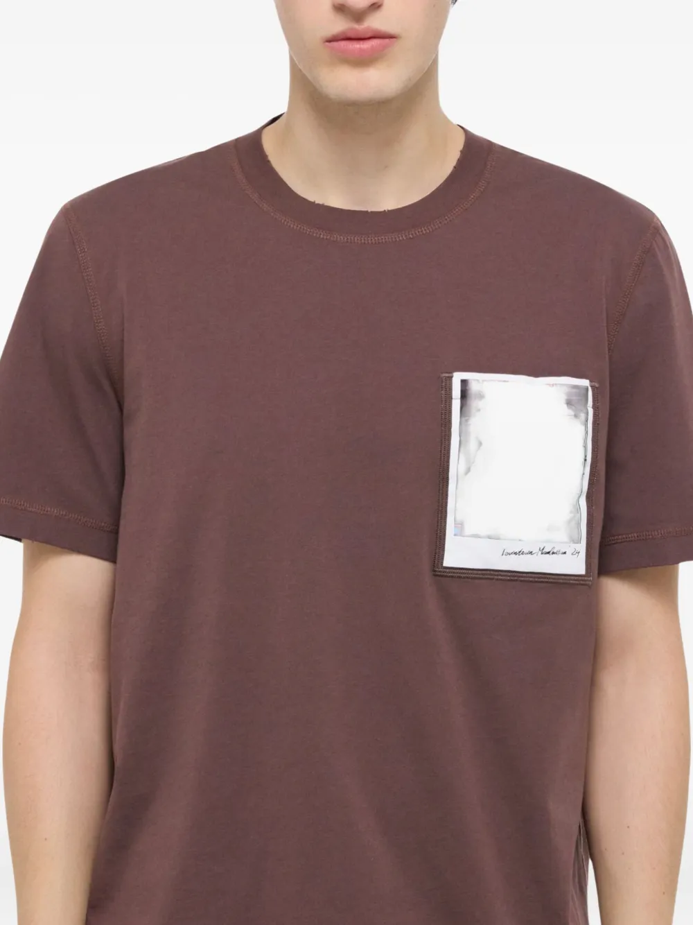 Helmut Lang Ansichtkaart T-shirt Bruin