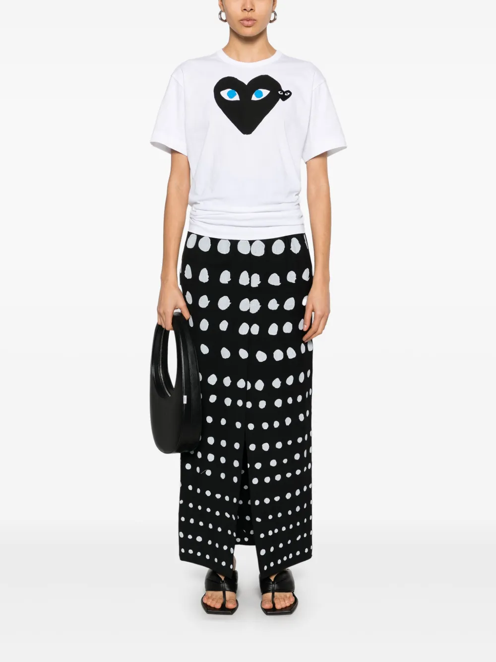 Comme Des Garçons Play T-shirt met hartembleem Wit