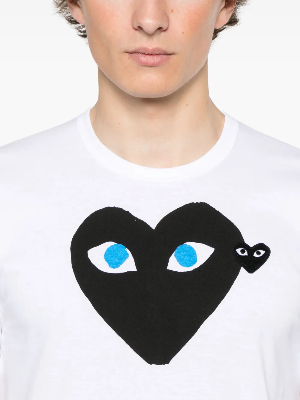 Comme Des Garçons Play T-shirt met hartembleem Wit