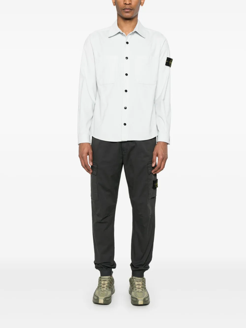 Stone Island Compass-motif cargo trousers | Tapered Pants | Image 2