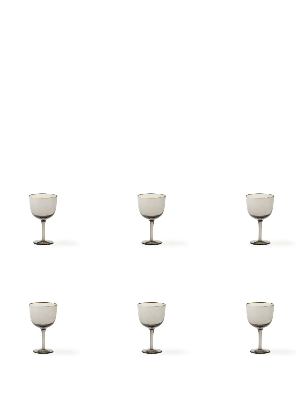 Bitossi Home Deco wine glasses (set of six) | Grey | Image 1
