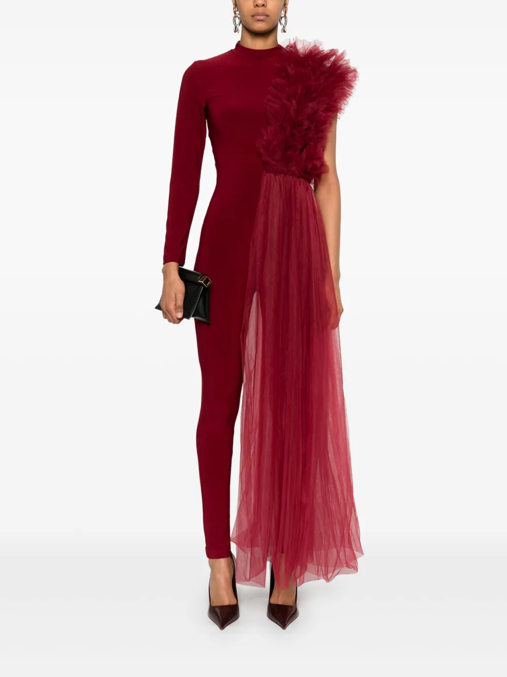 Alchemy Jumpsuit met tulen applicatie - Rood