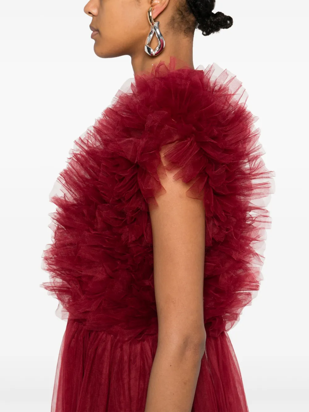 Alchemy Jumpsuit met tulen applicatie Rood
