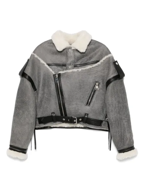 Manokhi shearling-collar jacket