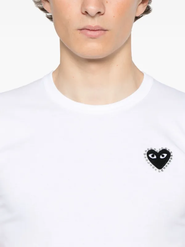 Comme Des Garçons Play heart-appliqué Hoodie | Black | FARFETCH SK
