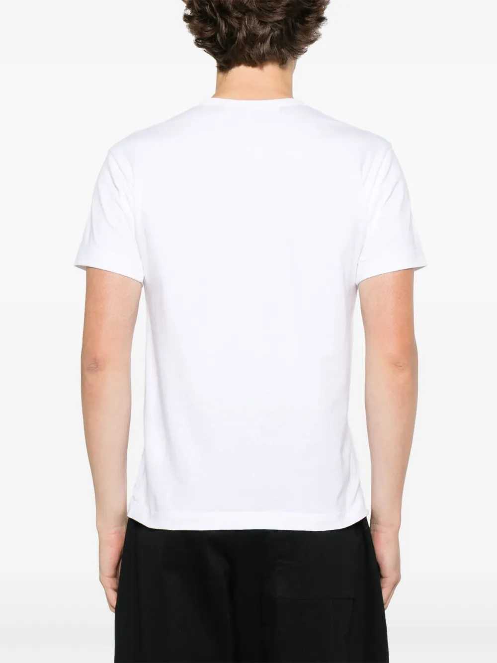 Comme Des Garçons Play T-shirt met stras embleem Wit