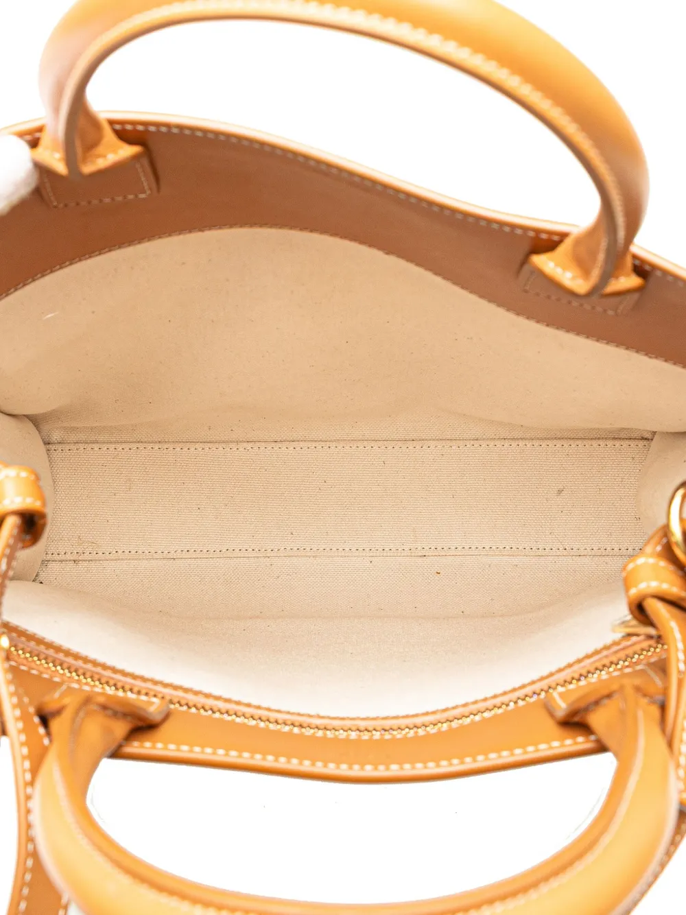Pre-owned Celine 2022 Large Vertical Square Cabas Tote Satchel In 褐色