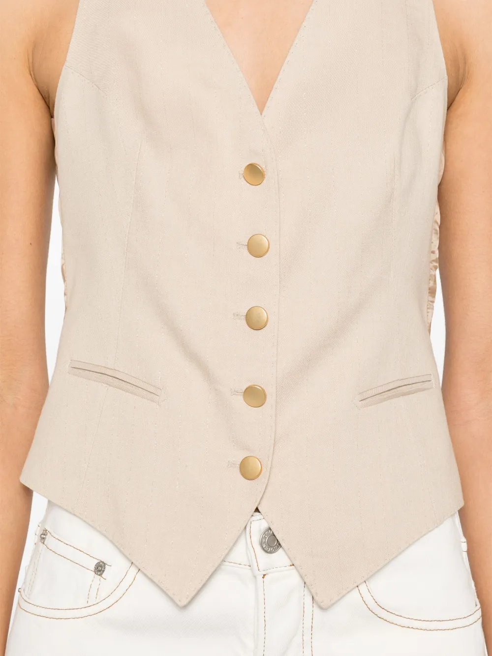 Tagliatore Giselle Waistcoat In Brown