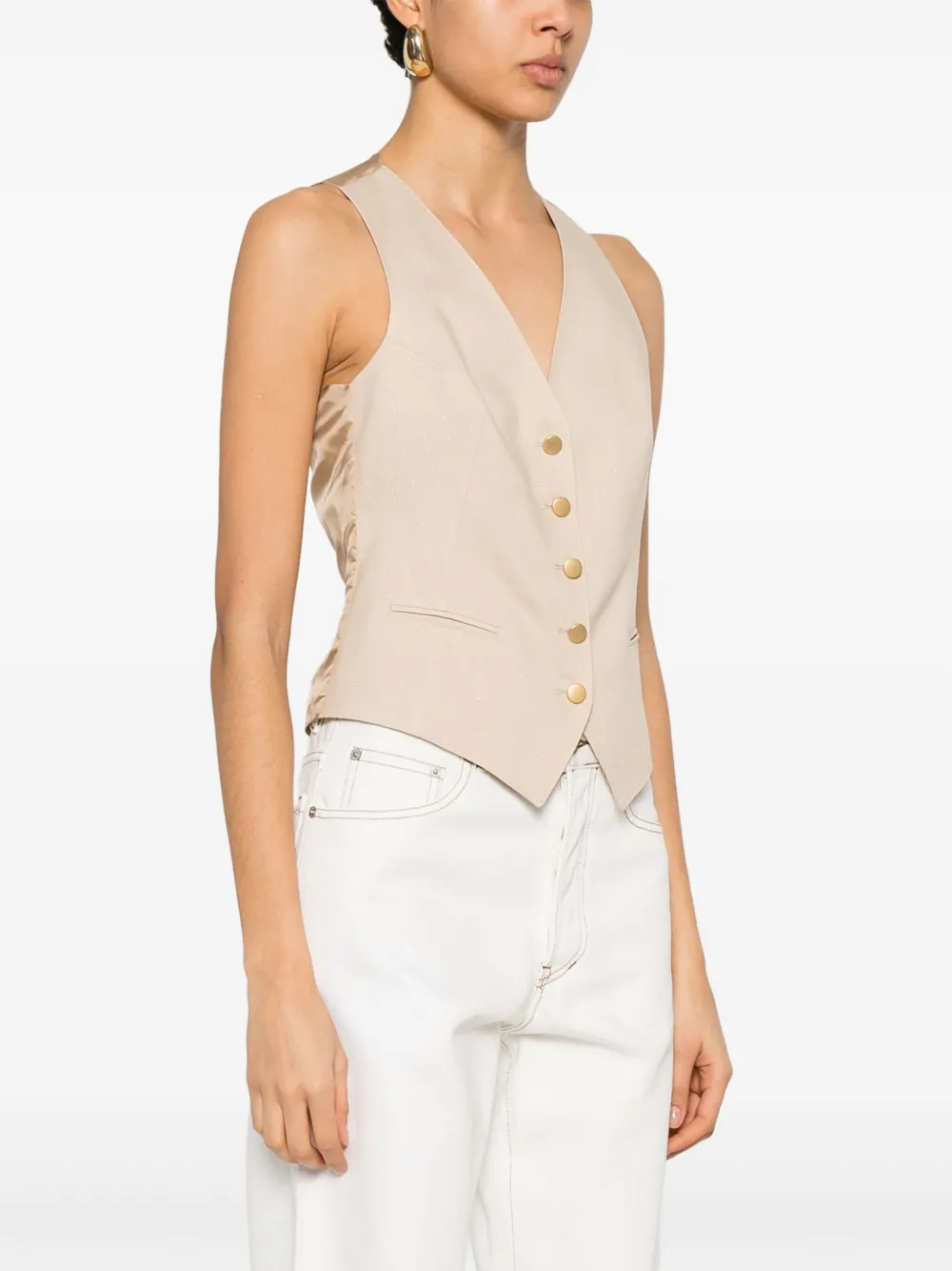 Tagliatore Giselle Waistcoat In Brown