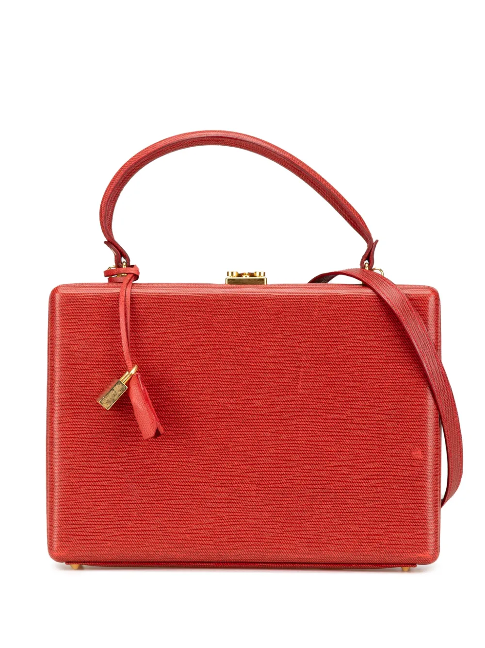 Fendi Pre-Owned 20th Century Mini Leather Trunk Attache Case satchel | Red | Image 1