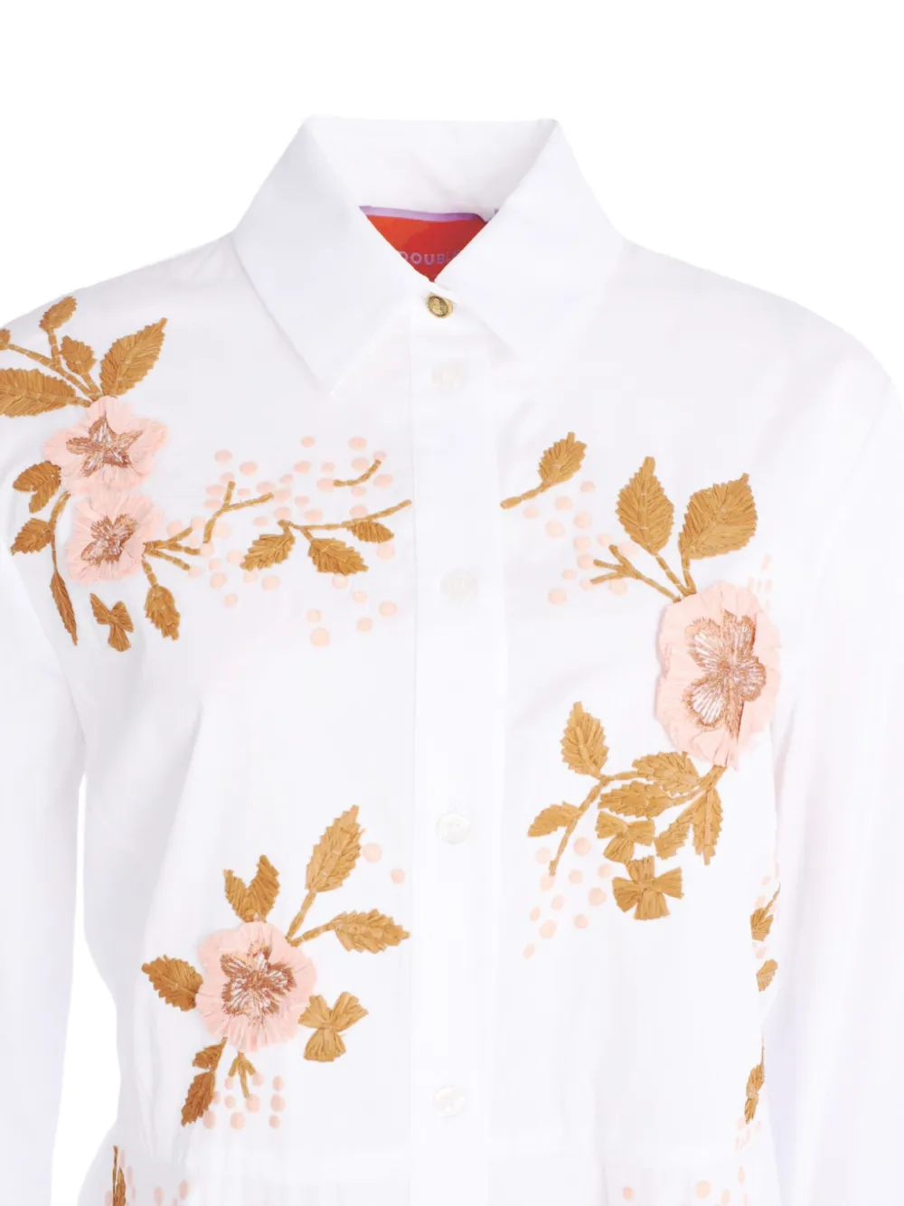 La DoubleJ Iris blouse met borduurwerk Wit