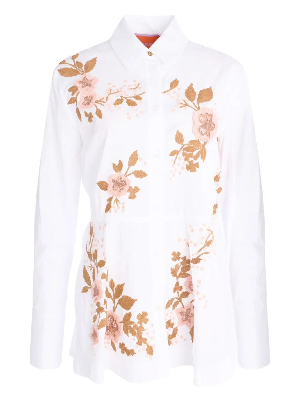 La DoubleJ Iris blouse met borduurwerk Wit